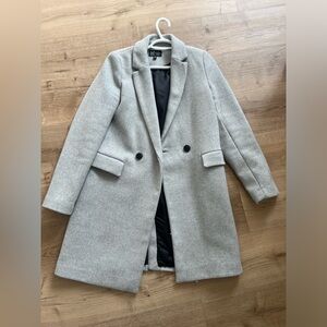 Double lined Grey Zara Dress Coat